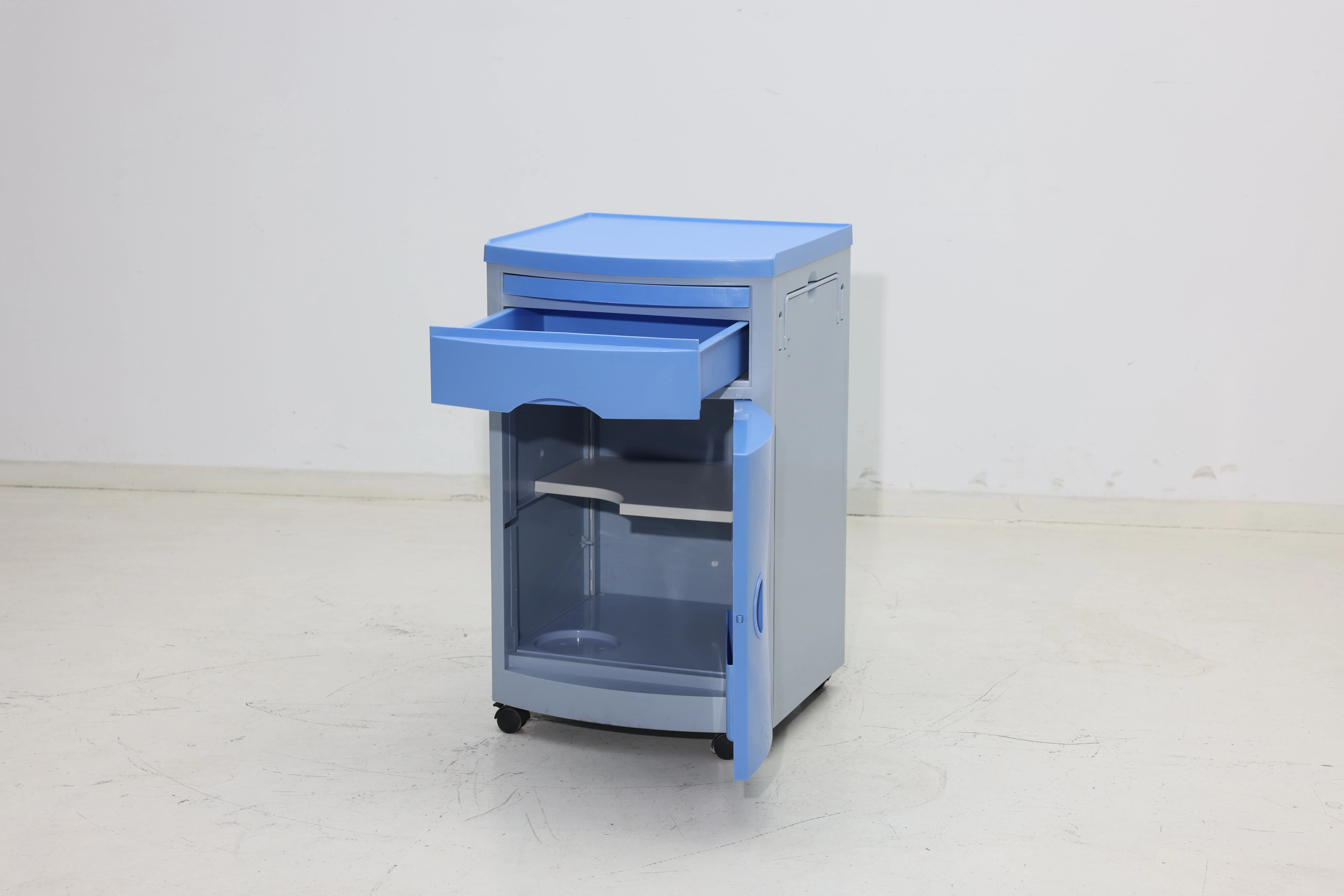 Modern ABS 4-Wheel Adjustable Hospital Bedside Station Braking System Height Adjustable CE ISO Certified Multi-Function Hotel 3