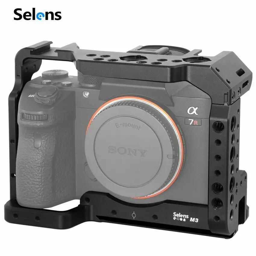 Selens Video Camera Cage Protective Case Stabilizers for SONY A7M3 A7R3 A7III M3 Mount Vlog Cage Support
