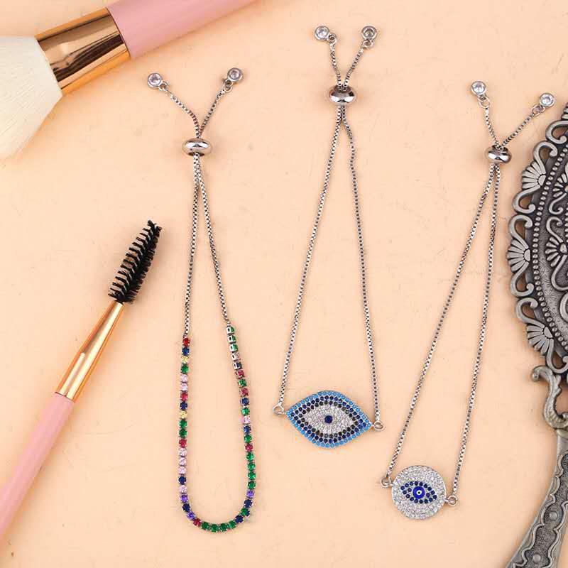 【未使用/タグ付き】GIARITÉ BRILLY - SILVER Drawstring Silver Bracelet with Diamond Amulet - Luck & Style