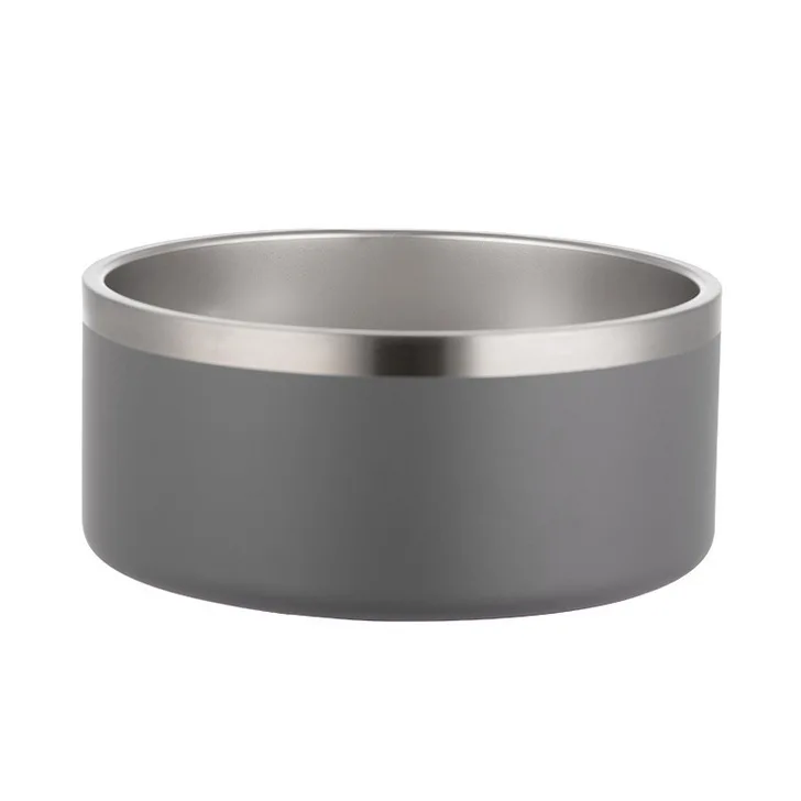 Custom Dog Bowl Stainless Steel High Capacity 304 Double Stainless Steel Non Slip Pet Bowl Feeder manufacture