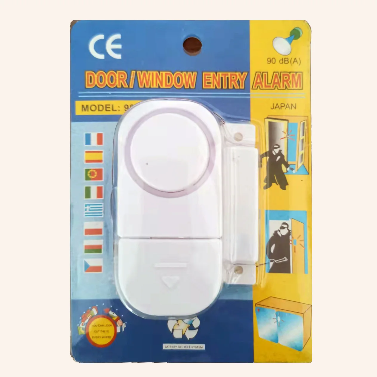Wireless Window Door Sensors OEM Alarm Home Alarm Systems Wireless Burglar  Home Window Door Entry Alarm, image size:1264x1264