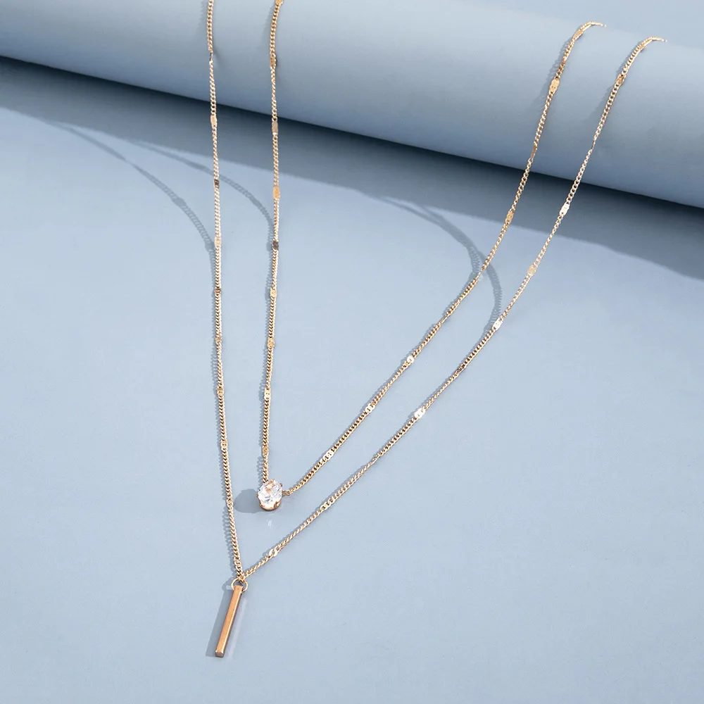 2023 new Luxury Long Crystal Couple Necklace Wedding Valentine Necklace Water Droplets Necklace for Woman girl