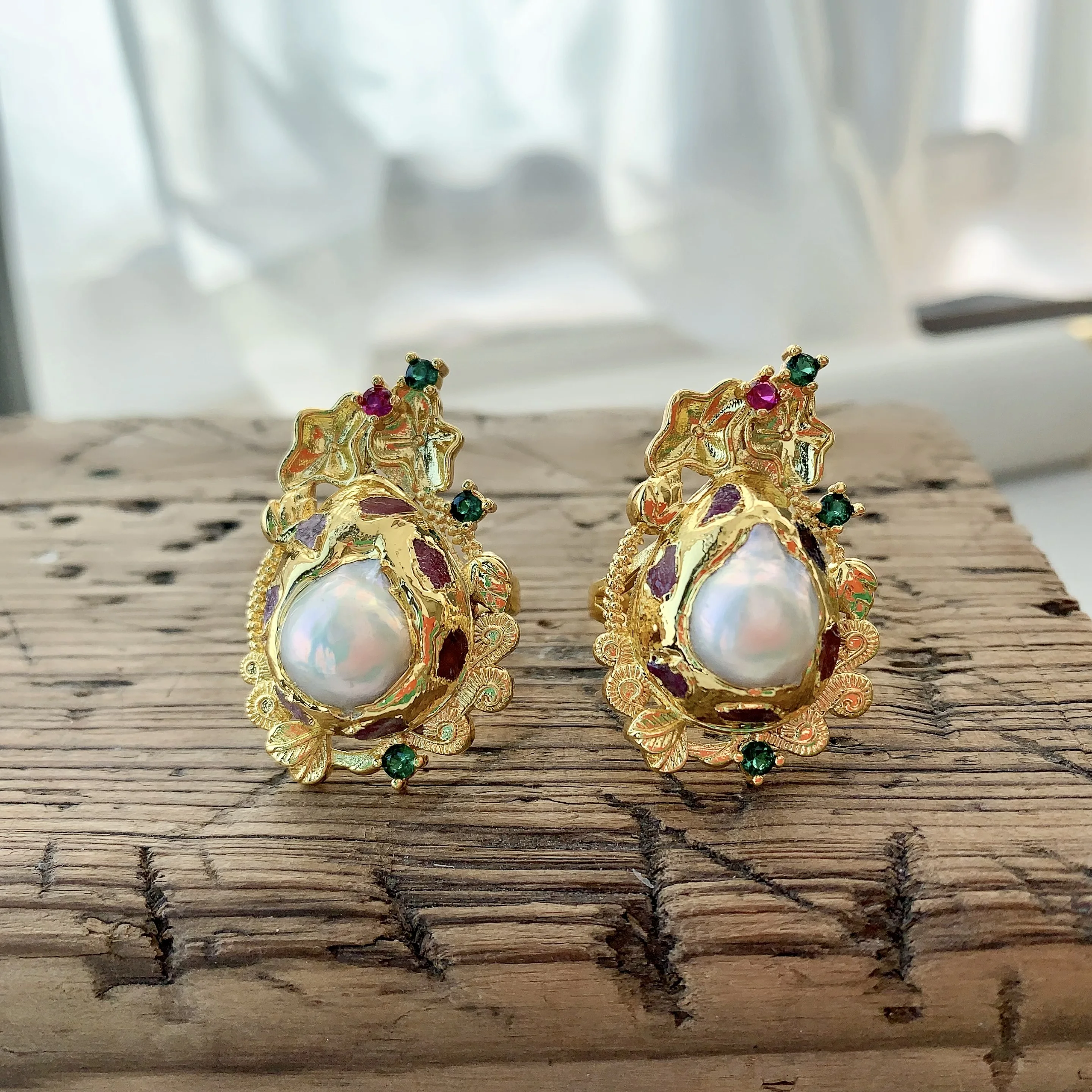 LS-C2489 anel exagerado mulheres jóias anel pérola natural para férias alta  qualidade anel estilo agradável, image size:2880x2880