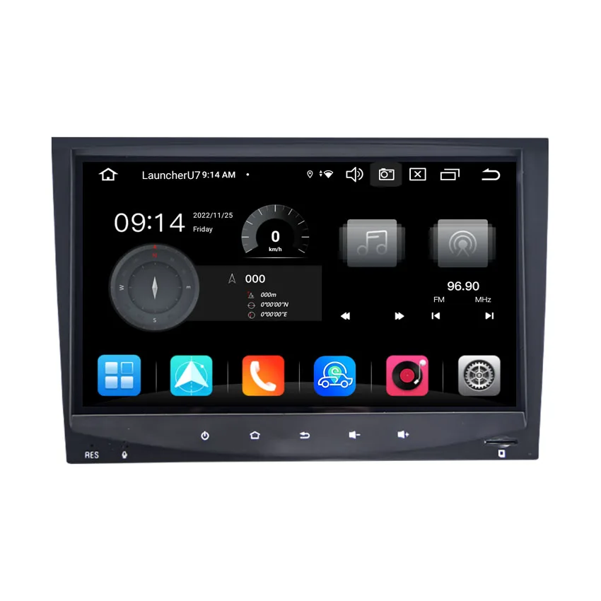 Garosa Lecteur Multimédia Système De Navigation De Voiture 8 Po Lecteur