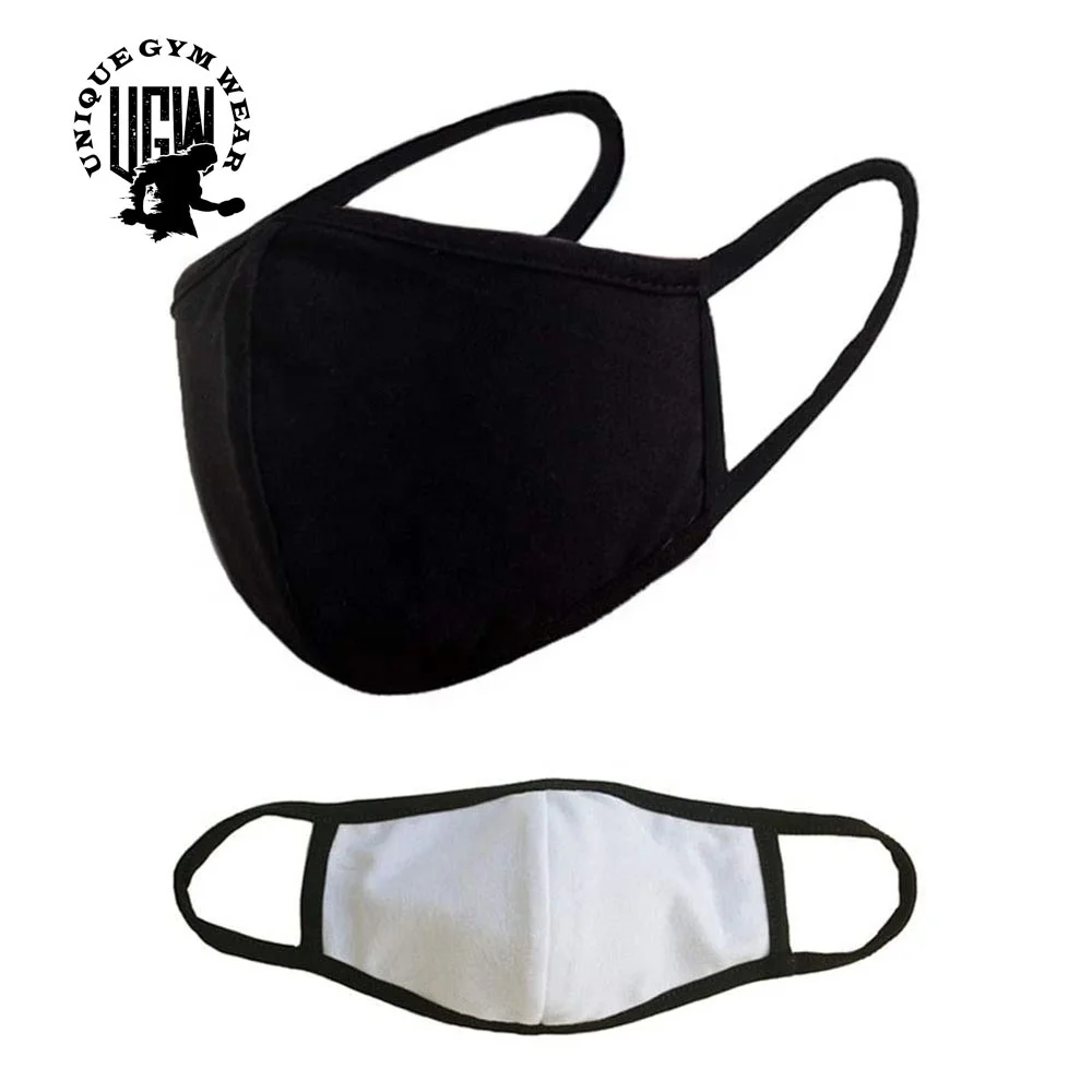 Factory Price Reusable 100% Cotton Fabric Face Cover Nose Warmer Mouth Muffle Anti Pollution Dust