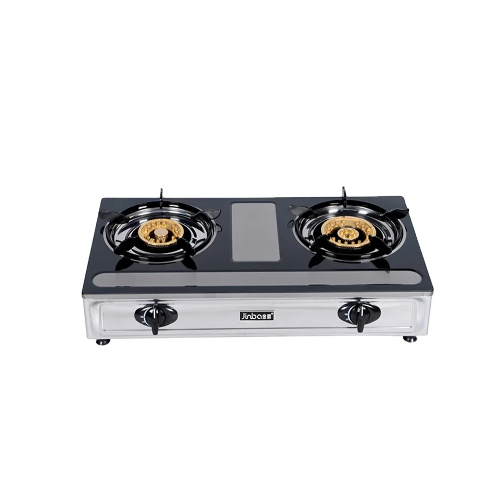 2 burner Table Gas Stove with Stainless Steel Body