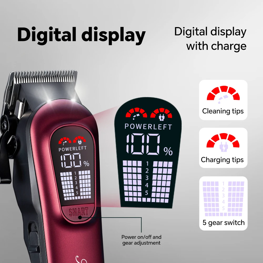 Popular Two-in-One Electric Hair for Clipper for Men Reciprocating Set Stainless Steel Blade for Home Hotel Use English Language manufacture