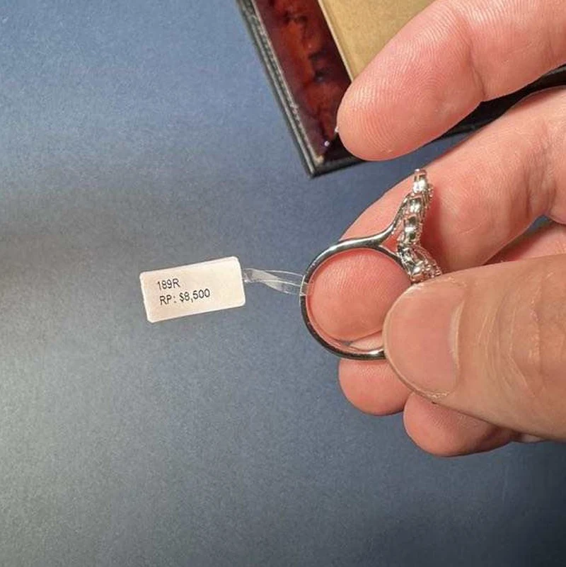 OEM Blank Jewelry Label Printing Paper - White+transparent