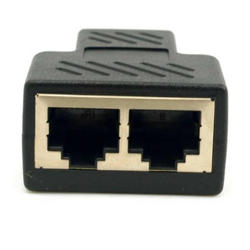 Rj45 Cat6 Network Extender 1 To 2 Female Plug Rj45 Connector Socket ...