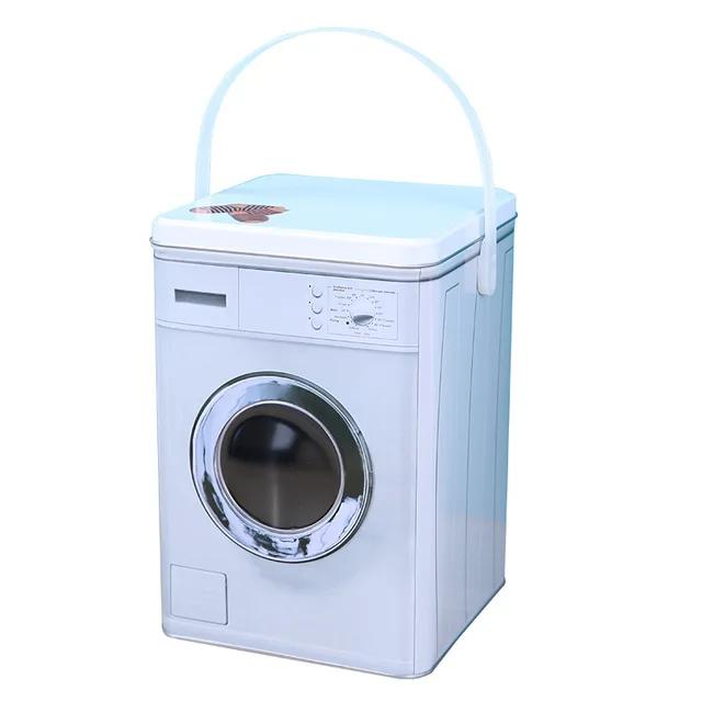 Washing Machine Shaped Laundry Container Detergent Powder Storage Box Detergent Canister