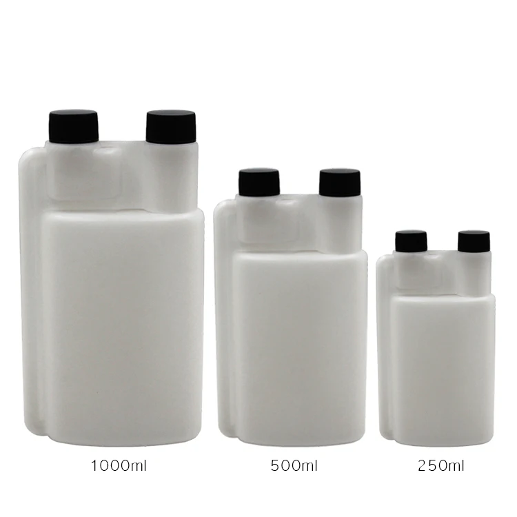250ml 500ml 1000ml Plastic Measuring Twin Double Neck Dual Chamber Bottle Buy Dual Chamber
