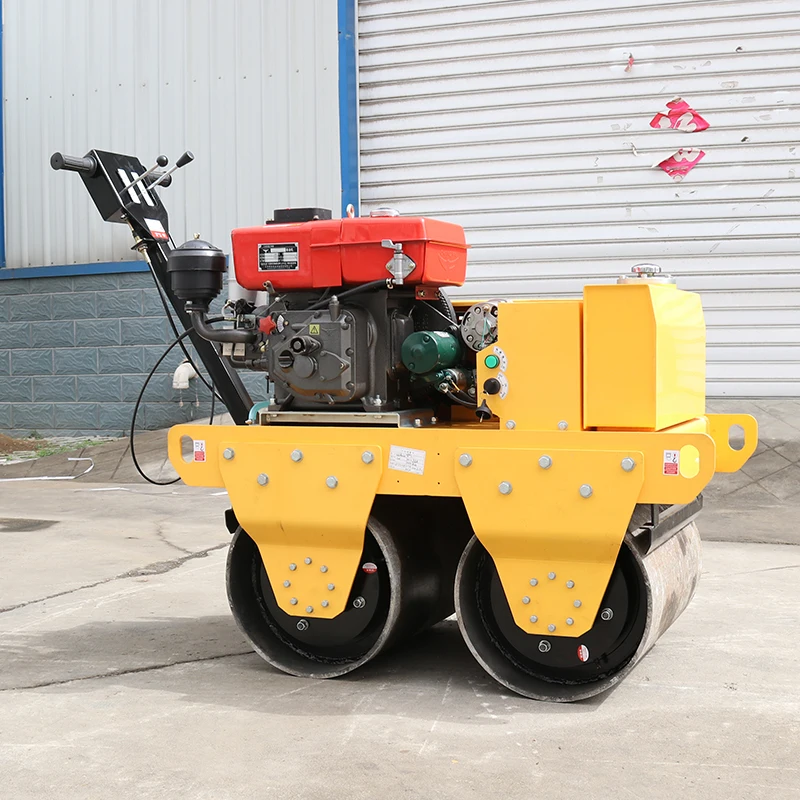 FREE SHIPPING Manufacturer Factory Price Hand-push Double Drum 500kg Small Body Asphalt Road Roller Compactor  for Sale