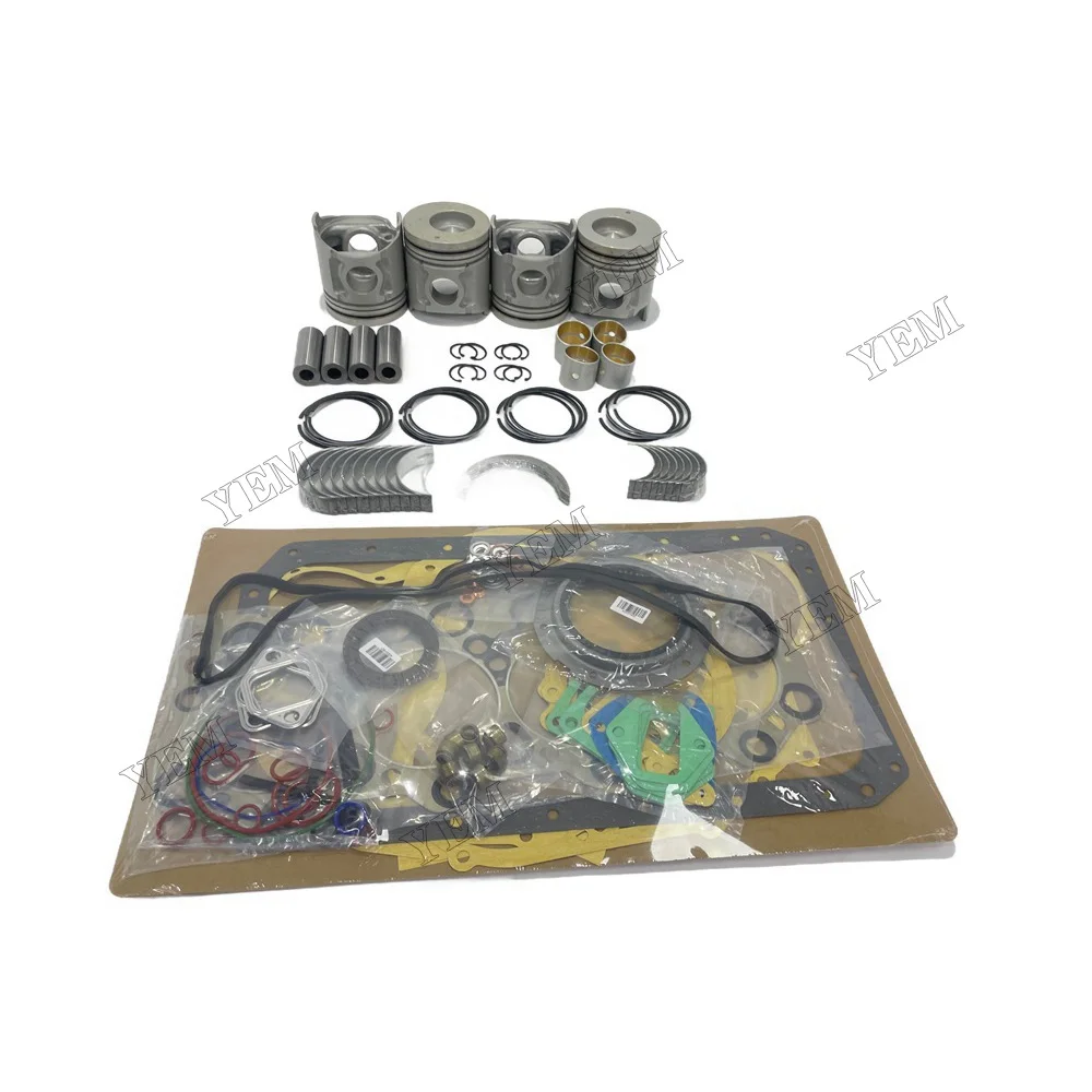 4D34 Engine Rebuild Kit With Piston Ring Cylinder Gaskets Bearings Fits for Mitsubishi Diesel Engine Parts 6