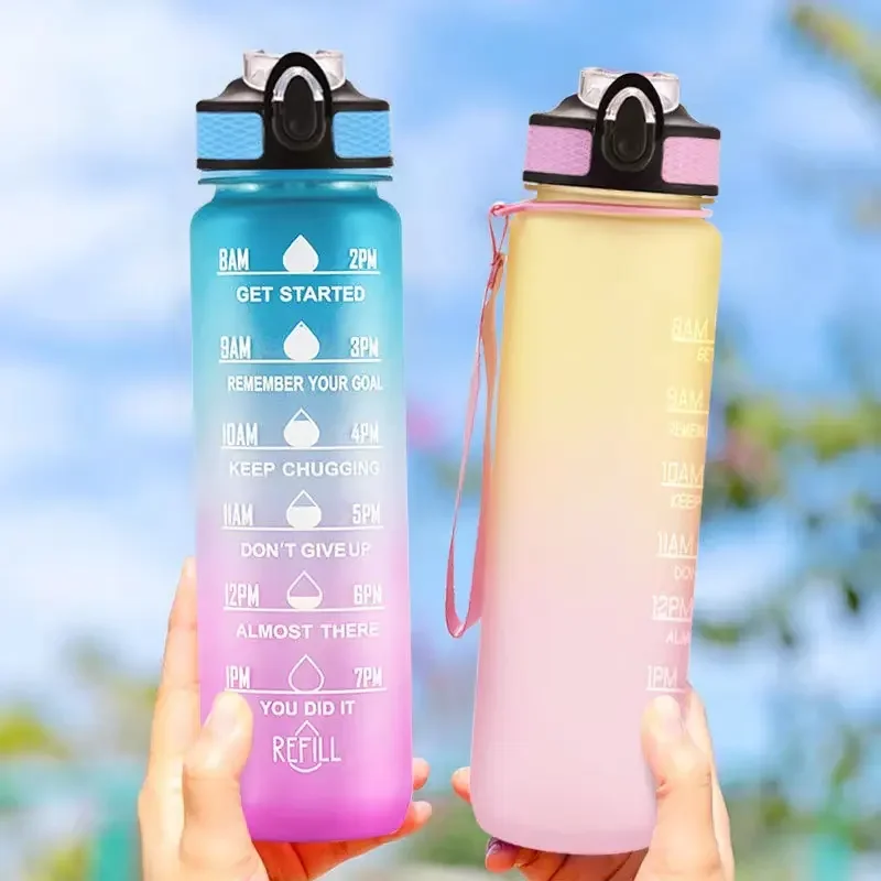 Wasserflasche Botol Minum Waterfles Botellas Motivadoras Plastics Water ...