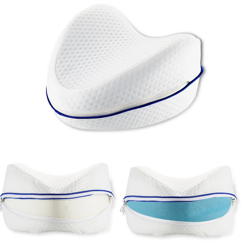 Memory Foam Knee Pillow With Strap Leg Support Cushion Contour Knee Leg