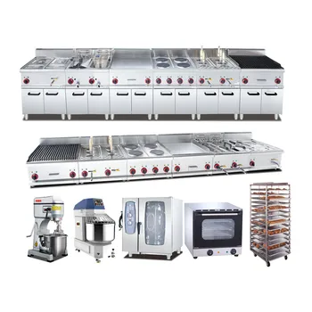 Smart automatic commerical resturant stainless steel heavy duty commercial 5 star hotel kitchen equipment gas list china dubai