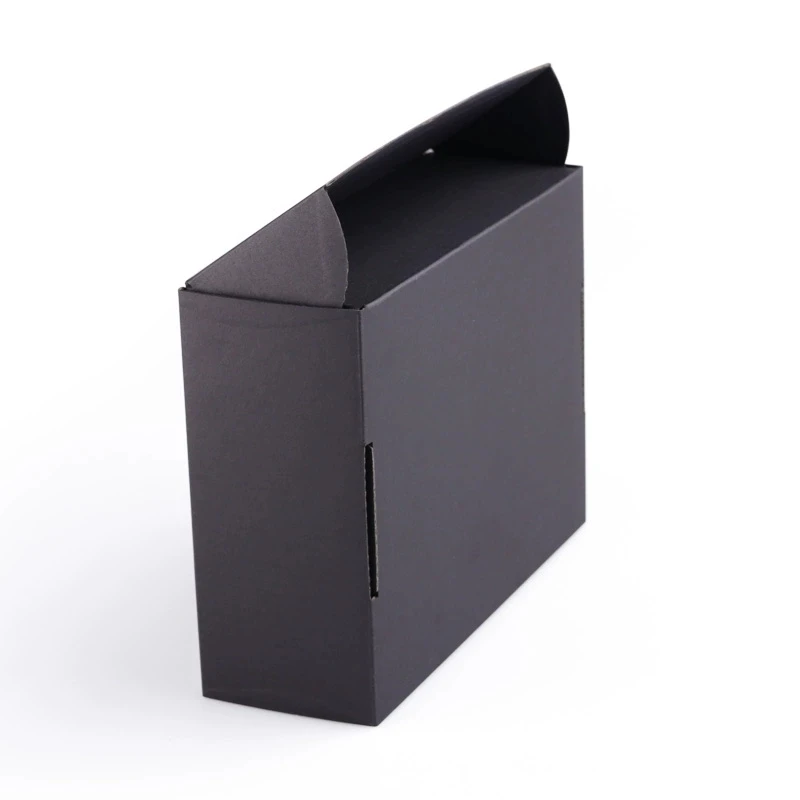 Cardboard Paper Packaging Boxes Corrugated Packaging Mailer Boxes for Apparel Gift Black Beauty Paper Box