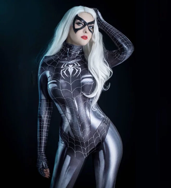 wholesale Printed Cosplay Costume  Tights Bodysuit Superhero female Spiderman clothes cosplay tiktok Same paragraph