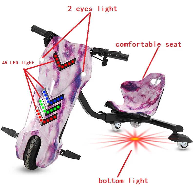 フロントLEDカラフルライト付き高品質36V電動キッズドリフト