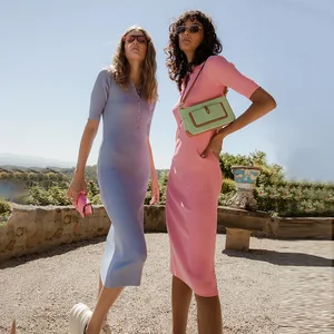 Simple Lapel Dress Spring Trade Women's Summer Casual Button Sports Minimalist Dress