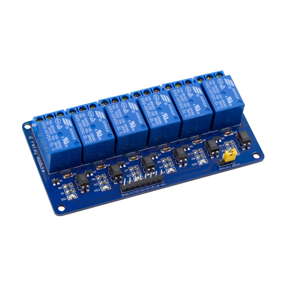 Robotlinking 6 Channel Low Level Relay Module with light coupling 5V