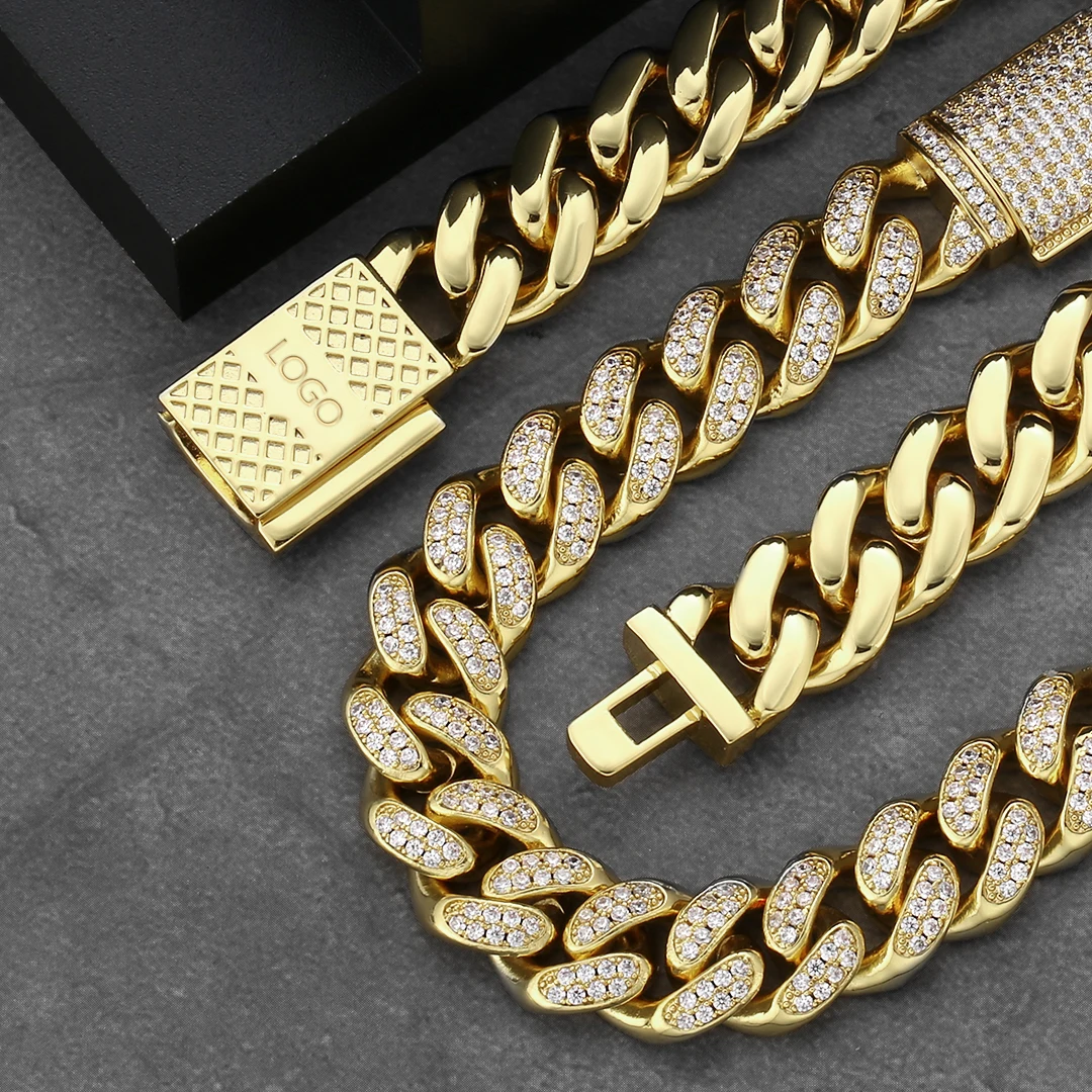 Buy Fashion Frill Stylish MC Stan Gold Chain For Men Boys AAA CZ Studded  Cuban Link Chain Necklace Golden Chain For Men Boys Anniversary Gift Love  Gifts Chains Jewellery at