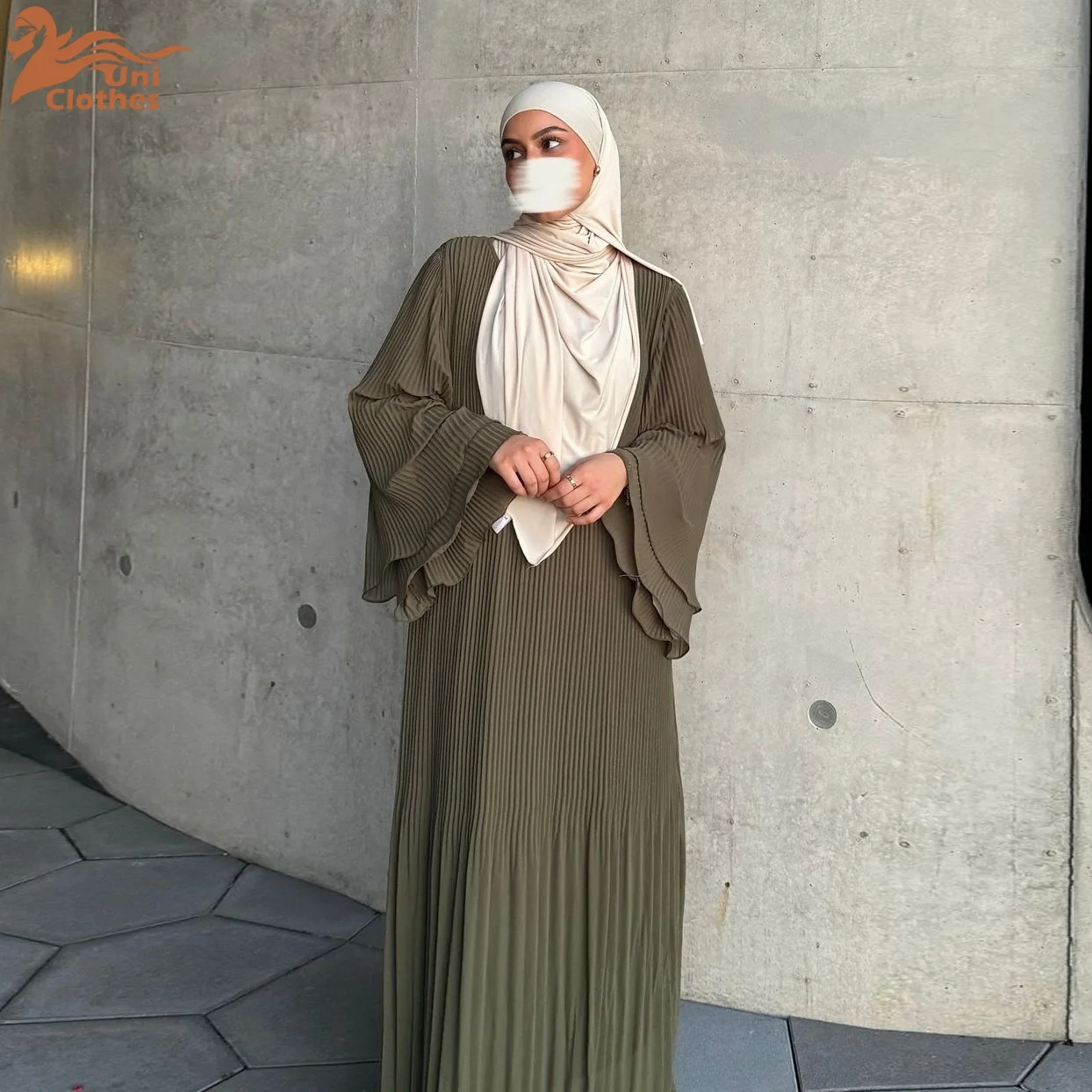Arabic Muslim Party Dresses Crew Neck Idjab Muslim Robe Pour Femme Party  Dresses MQ155