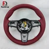 Pelle pieno fiore rossa con rivetti 2