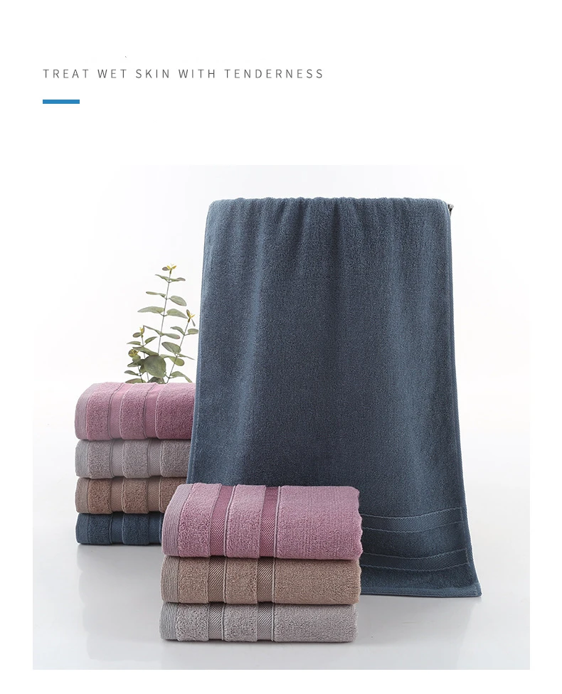 Factory 100% Bamboo Fiber Soft And Absorbent Thick Solid Color Bath Towel 70*140cm Towel manufacture