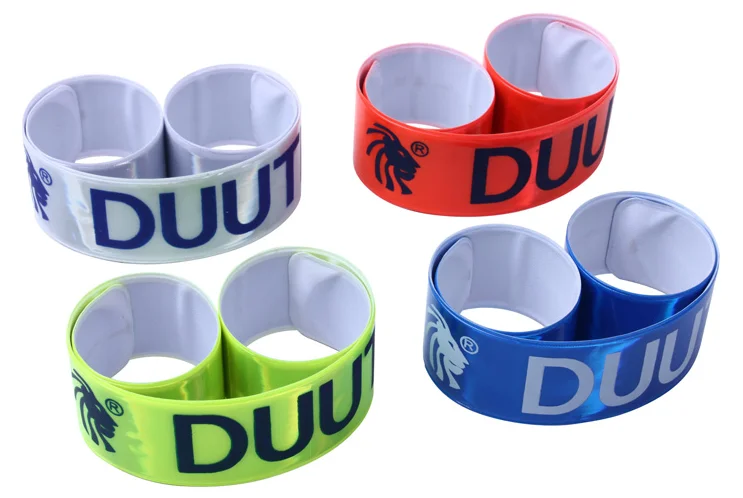 custom personalized high visible colorful snap wrap on reflex arm ankle bracelet reflective armband cycling safe band with logo
