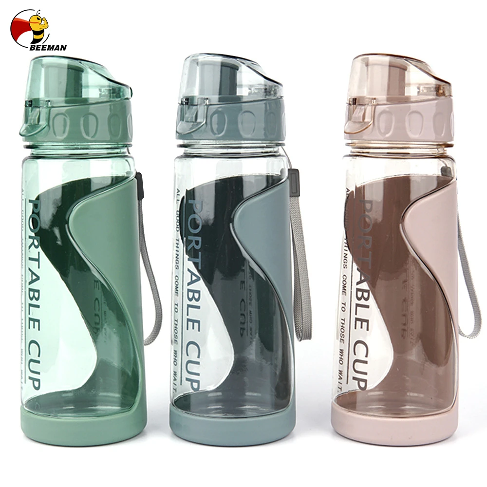 Beeman Pink Tritan Transparent Workout Fitness Outdoor Bulk Cheap Cute Plastic Water Bottles for Girls