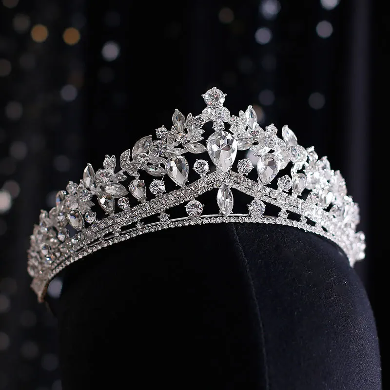 Genya High Quality Bridal Pageant Crown Tiaras Tiara Jewelry Headband Rhinestones for Wedding 2024