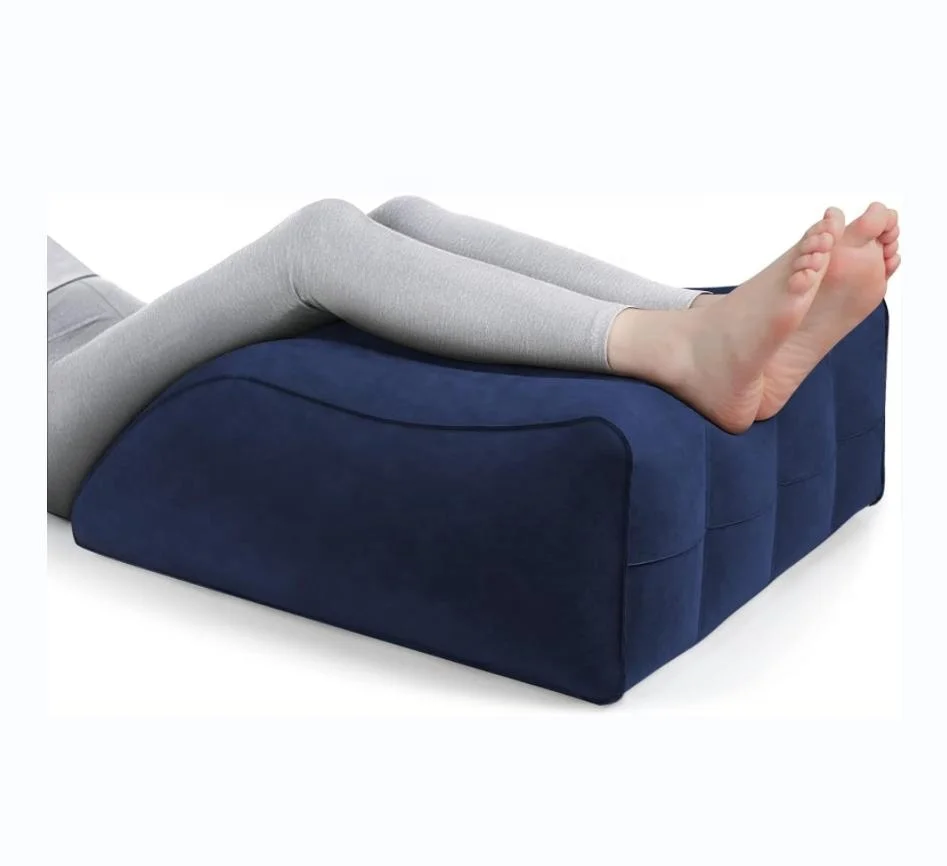 Multifunctional Use of Inflatable Leg Pillows PVC Flocking Wedge Inflatable Pillow