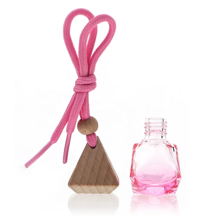 5ml 8ml 10ml 12ml 15ml 17ml Wooden Cap Empty Glass Car air Freshener Hanging Perfume Bottle Fragrance Bottle Diffuser Bottle
