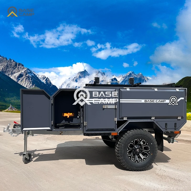 Lightweight Aluminum Off Road RV Camper Trailer with Rooftop Tent ODM