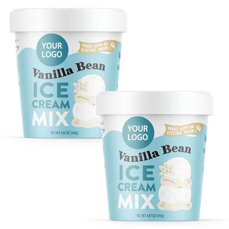 Dry Mix for Milk Ice Cream with Vanilla Flavor Low Sugar 1 Kg/ Soft Powder Milkshake