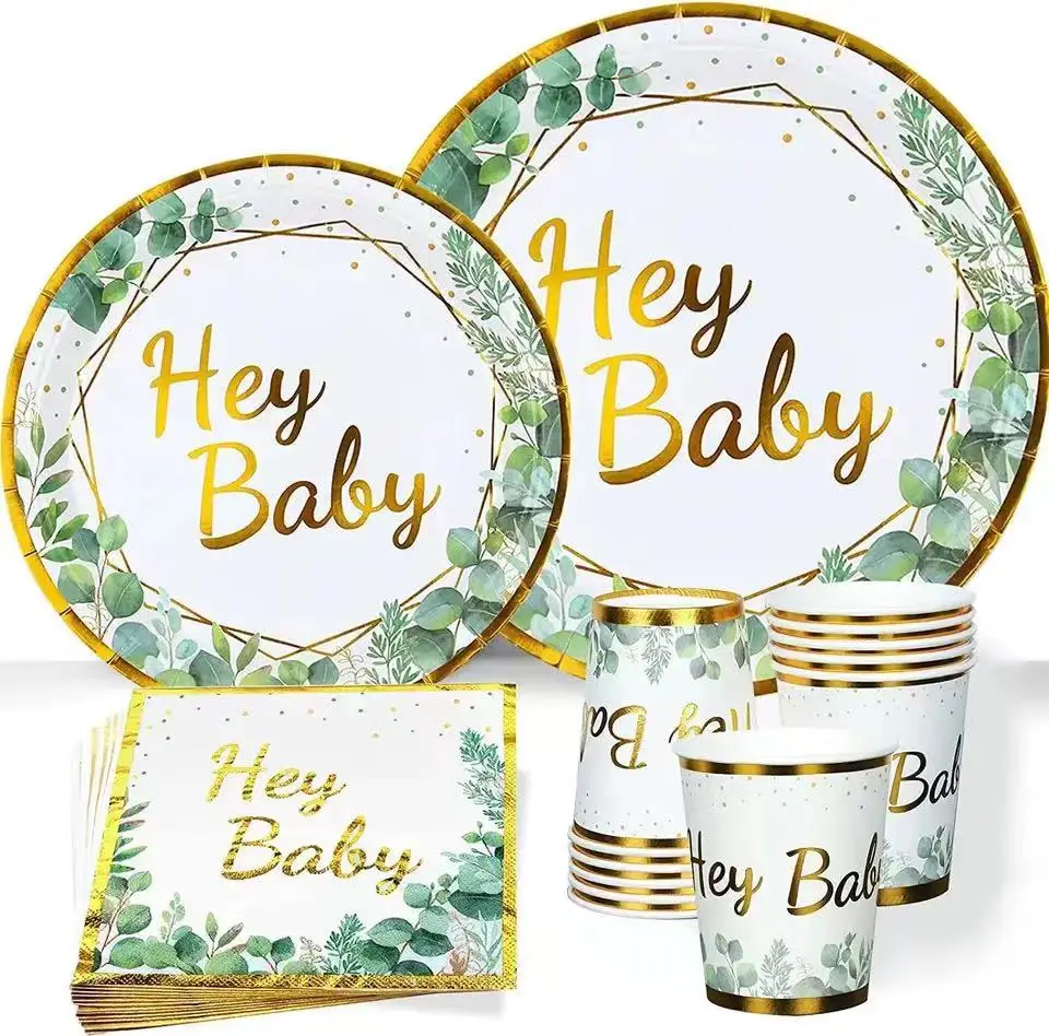 Party Decoration Supply Kit Set Paper Plate Tableware Disposable