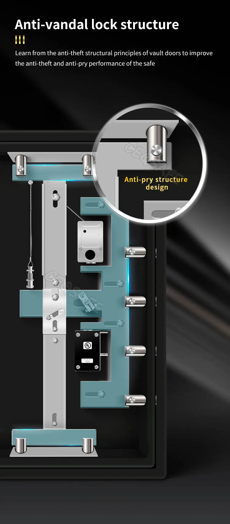 CEQSAFE High Quality Metal Safe Box Steel Storage Electronic Safe Box With Intelligent Password Lock for Office Home Use Chubb Safes manufacture