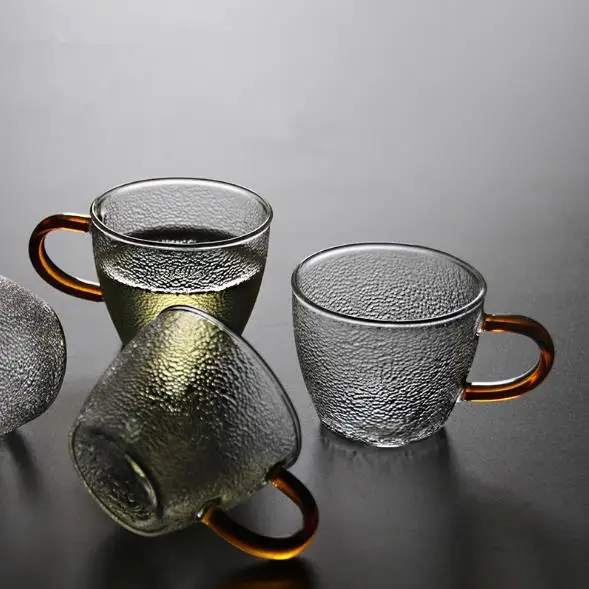 clear tea cup hammered single wall drinking glasses colored