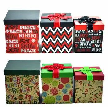 wholesale luxury hot sale paper bag box Christmas gift boxes packaging Christmas gift box