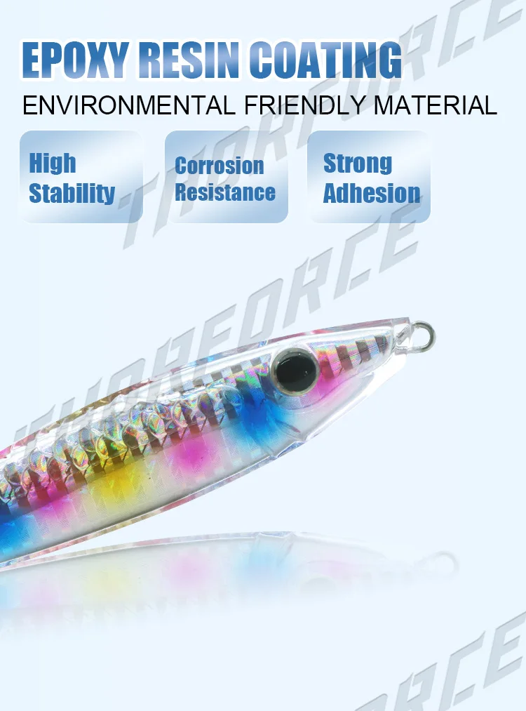 Oem Epoxy Resin Lure 2212gl04 Custom Color Bait 40g 60g High Stability