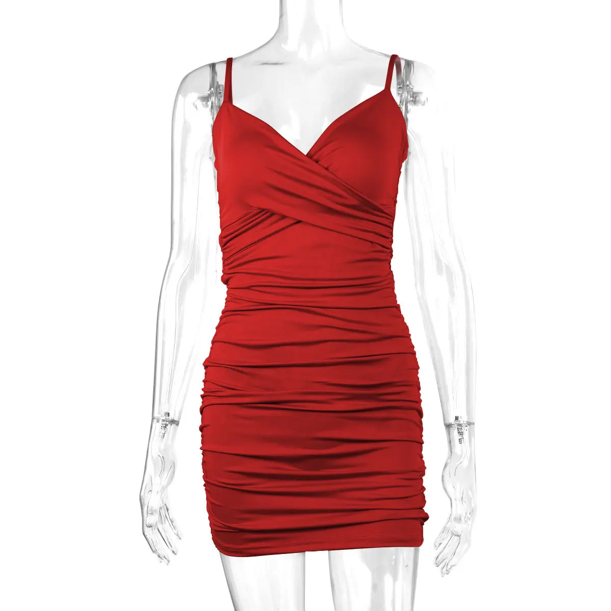 plus size cocktail and party dresses Celebrations by Sydney's Closet Women's V-Neck Puff Sleeve Cocktail Dress main image 0