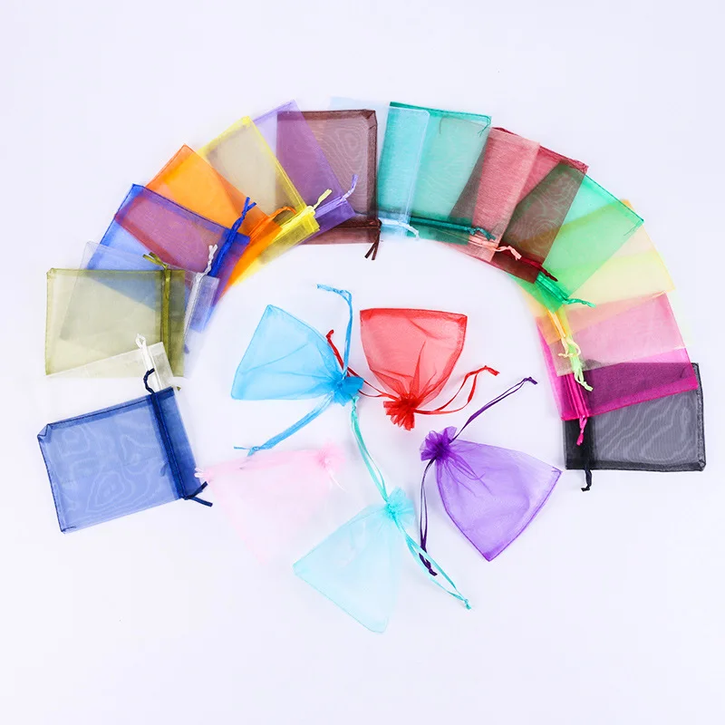 9cm-30cm Colorful Silk Organza Bag Gift Pouch Mesh Bags Custom Logo Drawstring Organza Bags for Jewelry Sugar Cosmetics Packing.jpg