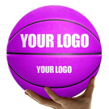 Custom Logo Printed Official Size 7/YSIV Basketball Training Ball Outdoor Rubber PU Leather Designer Basketball