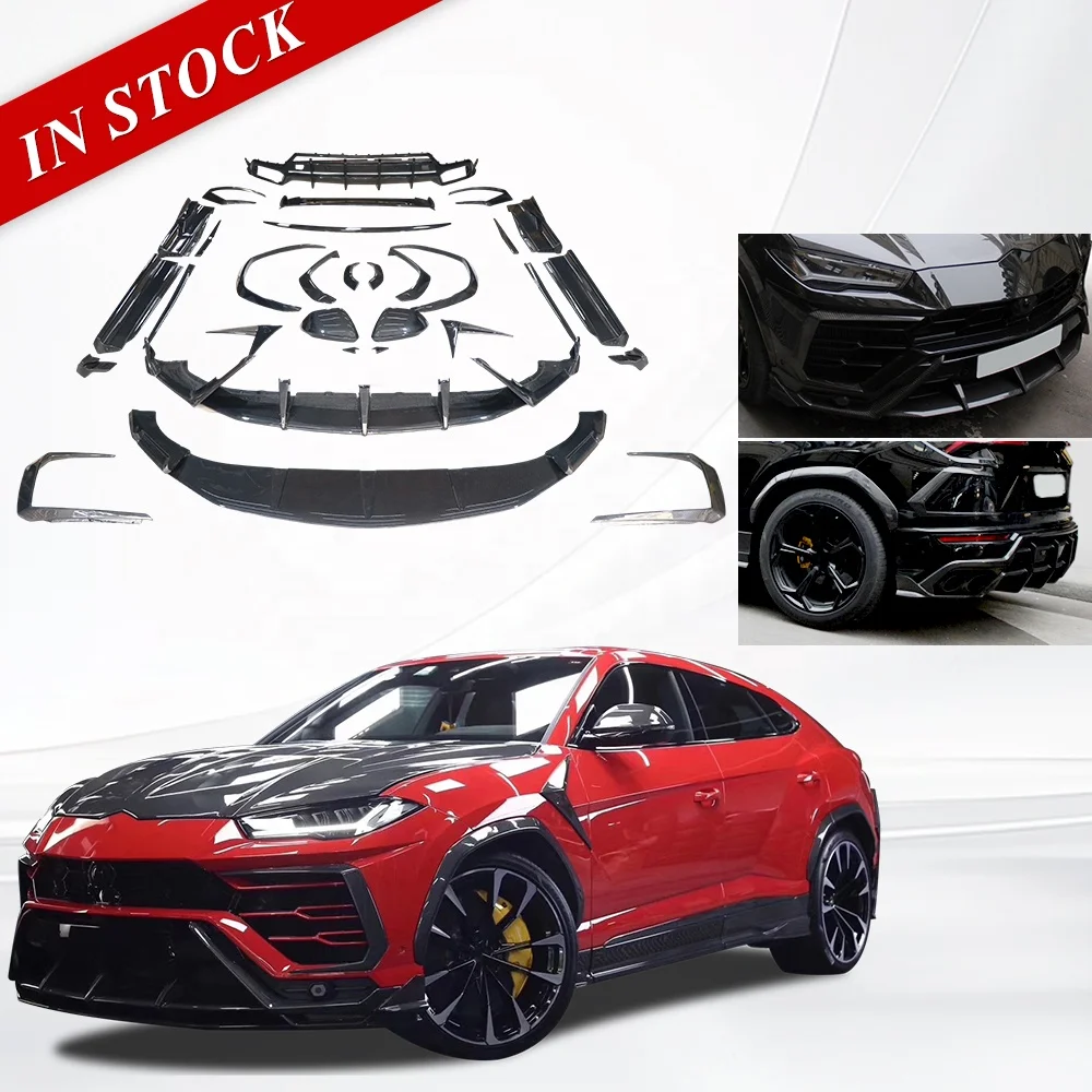 Tuning Parts Top-C Style Dry Carbon Fiber Side Skirts Front Rear Lip Spoiler Wing Wheel Arch Wide Body Kits for Lamborghini Urus