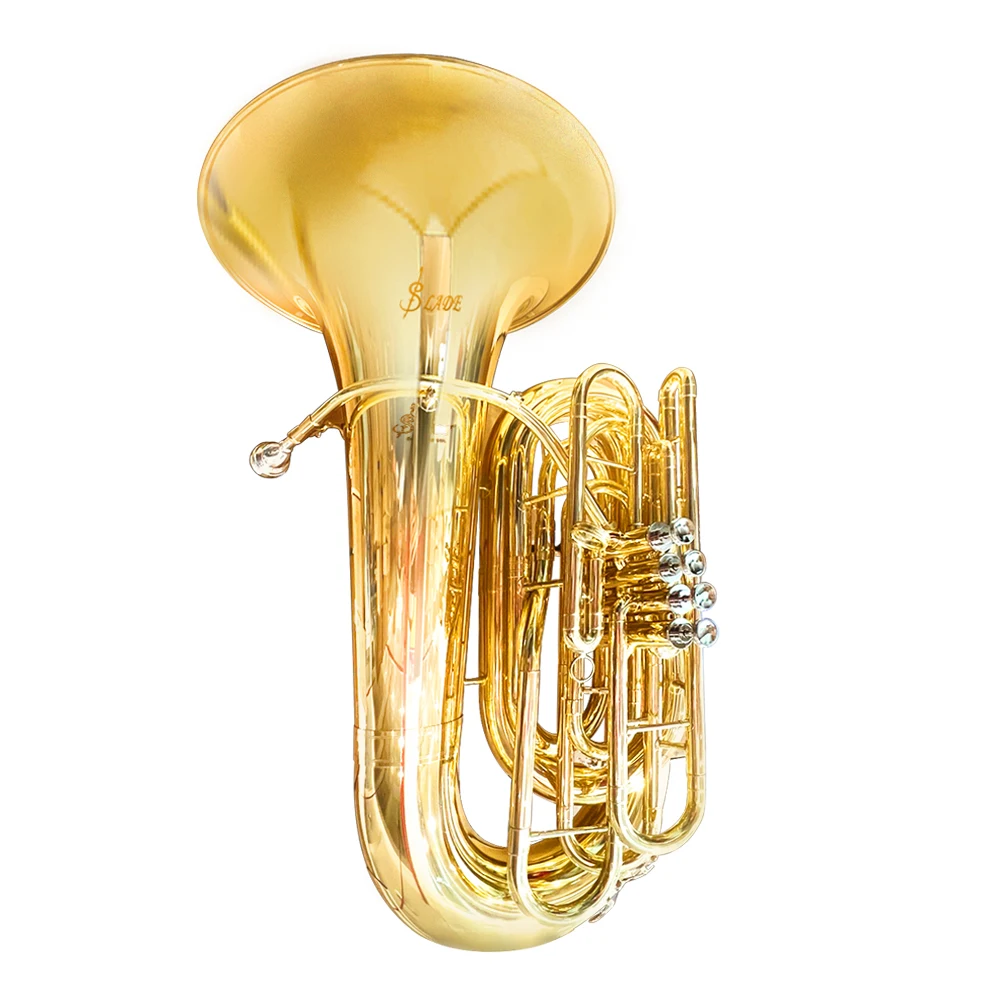 SLADE Factory Brass Musical Instruments Professional Bb Euphonium Hug Bugle 50cm Horn 4 Vertical Keys Pistons Bass Tuba