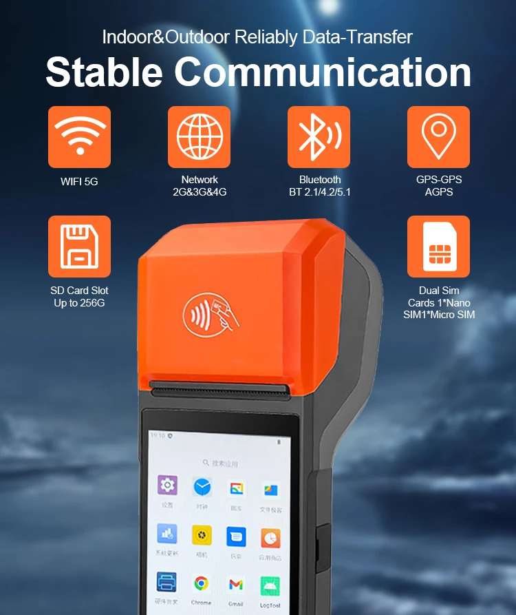 Android 14 WiFi School Bus Ticketing Device Price Recharge NFC Card Payment Solution Handheld Smart POS Terminal R330 Plus