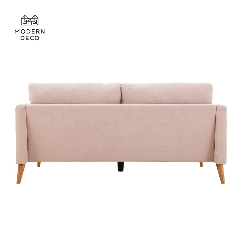 Fabric pink Sofa 3 Seater Upholstery Couch Modern Scandinave Green Grey Beige Cream Blue Armonia Sofa HN-041