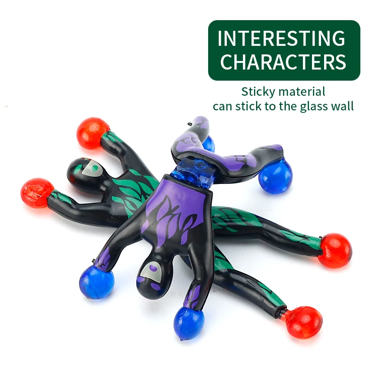 Забавный сенсорный Спиннер из термопластичной резины Человек-паук стена для скалолазания ниндзя фиджет-Поппер паук мужские эластичные липкие игрушки детей