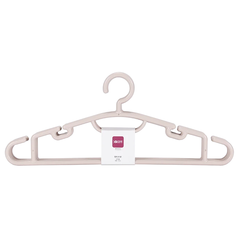 SOLELY SY856 43cm 17inch multifunctional Plastic Hanger with notches and lateral hooks Wardrobe Bathroom Balcony Laundry Use